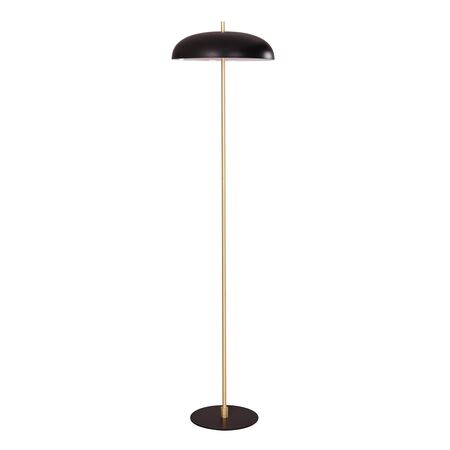 Floor Lamp 2 Light ES Black Aluminium Brass 400mm CLA Lighting