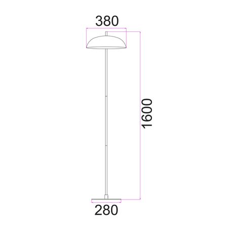 Floor Lamp 2 Light ES Black Aluminium Brass 400mm CLA Lighting