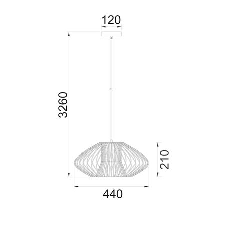 Pendant ES Oval Cage Iron Antique Brass Small 440mm CLA Lighting