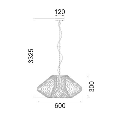 Pendant ES Oval Cage Iron Antique Brass Large 600mm CLA Lighting