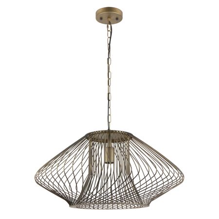 Pendant ES Oval Cage Iron Matt Black Large 600mm CLA Lighting