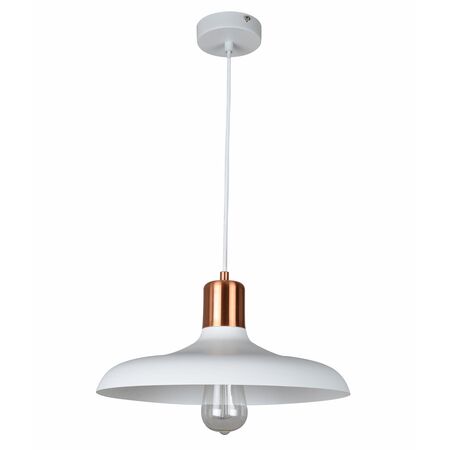 Pendant ES Dome Matt Grey Copper Highlight 400mm CLA Lighting