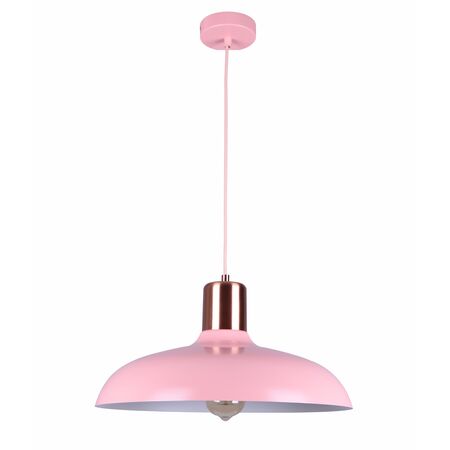 Pendant ES Dome Matt Grey Copper Highlight 400mm CLA Lighting