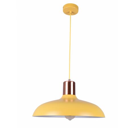 Pendant ES Dome Matt Grey Copper Highlight 400mm CLA Lighting