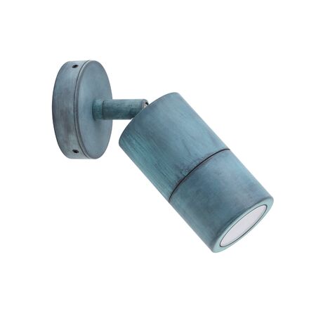 Pillar Light Up Down GU10 Brass Green Patina IP65 CLA Lighting