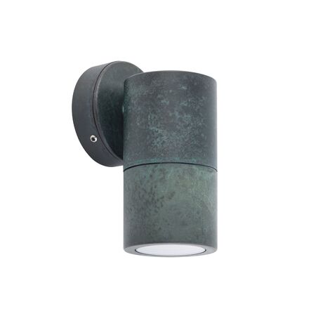 Pillar Light Adjustable GU10 Brass Green Patina IP65 CLA Lighting
