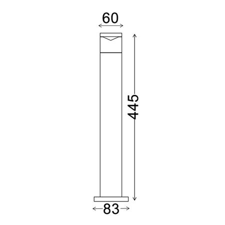 Bollard Light GU10 Round Low Glare Black IP54 445mm CLA Lighting