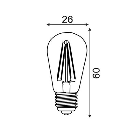 LED Globe SES Pilot Filament 3W 3000K Clear 300lm CLA Lighting