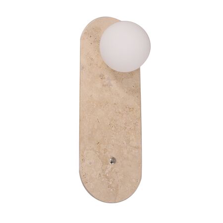 Wall Light G9 Oblong Travertine Beige with Switch CLA Lighting