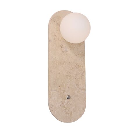 Wall Light G9 Oblong Travertine Beige with Switch CLA Lighting