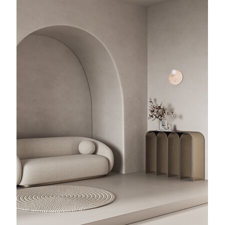 Wall Light G9 Round Travertine Beige with Switch CLA Lighting