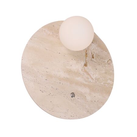 Wall Light G9 Round Travertine Beige with Switch CLA Lighting