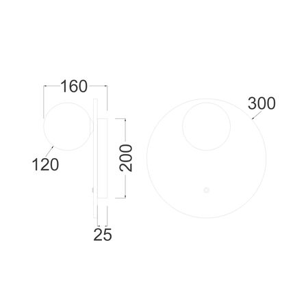 Wall Light G9 Round Travertine Beige with Switch CLA Lighting