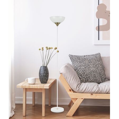 Floor Lamp ES Iron Antique Brass Matt Black 290mm CLA Lighting