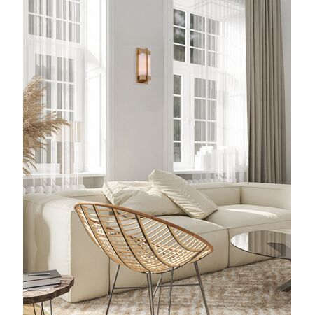 Wall Light 2 Light SES White Marble Brass 380mm CLA Lighting