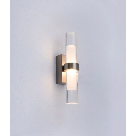 Wall Light Up/Down 2 Light Satin Chrome 3000K 230lm CLA Lighting