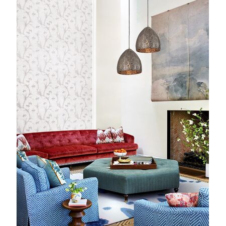Pendant ES Embossed Ellipse Aged Brass Steel 310mm CLA Lighting