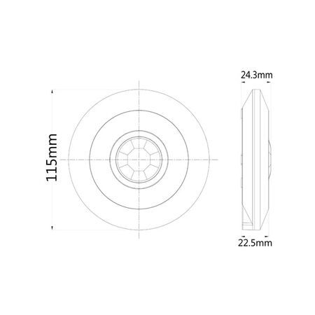 Motion Sensor Infrared 3 Wire 2000W Round White IP20 CLA Lighting