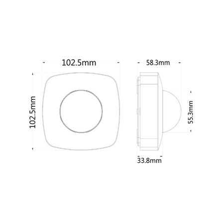 Motion Sensor 3 Wire 2000W Square White IP20 CLA Lighting