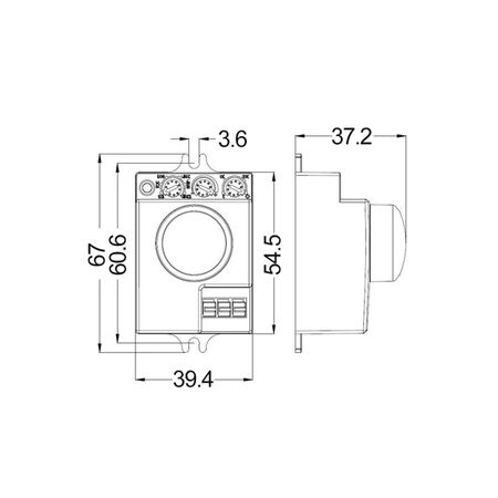 Motion Sensor Inline Microwave 1200W White IP20 CLA Lighting