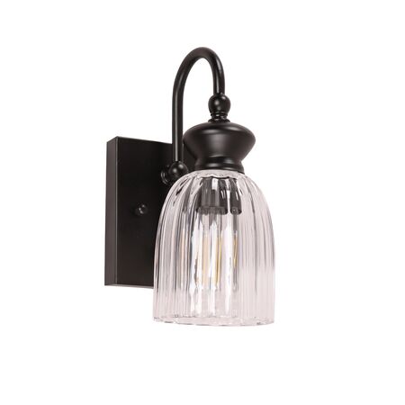 Wall Light ES 1 Light Ellipse Glass Brass 120mm CLA Lighting