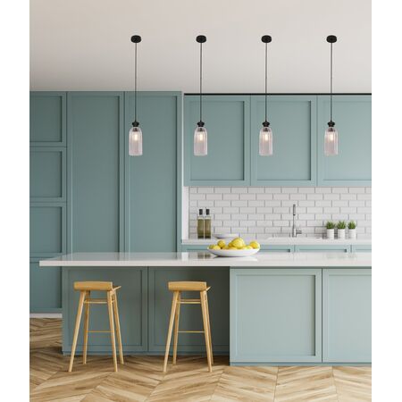 Pendant Light ES Clear Glass Ellipse Brass 120mm CLA Lighting