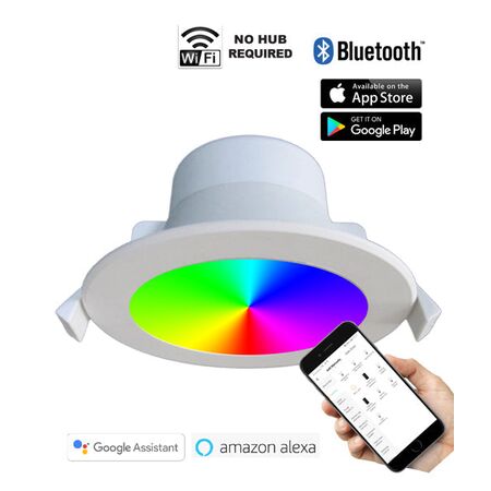 LED Downlight Smart 9W White IP44 90mm 3000K-6500K CLA Lighting