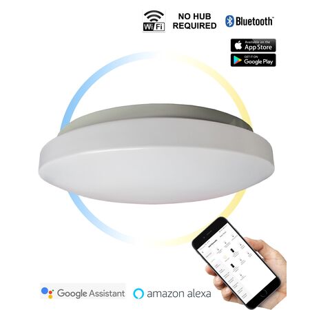 LED Oyster Smart 18W White 3000K-6500K IP44 340mm CLA Lighting