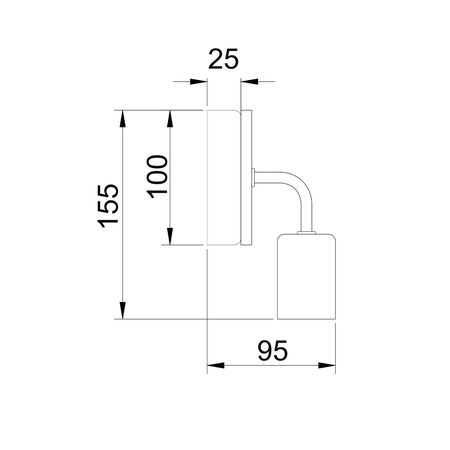 Wall Light ES Black Iron Bracket Round Wood CLA Lighting