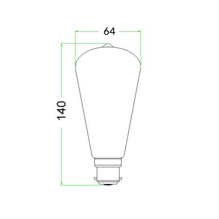 LED Globe BC ST57 Pear 4W Firework Effect 50lm CLA Lighting