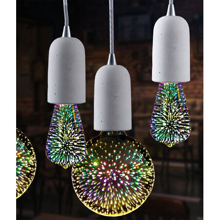 LED Globe BC G125 4W Firework Effect 50lm CLA Lighting