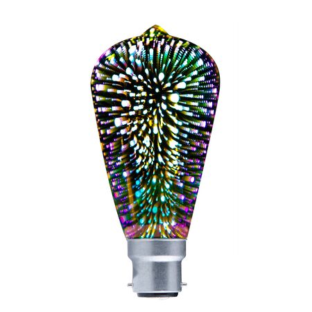 LED Globe BC ST57 Pear 4W Firework Effect 50lm CLA Lighting