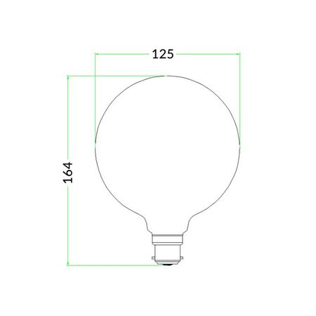 LED Globe BC G125 4W Firework Effect 50lm CLA Lighting