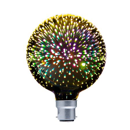 LED Globe BC G125 4W Firework Effect 50lm CLA Lighting