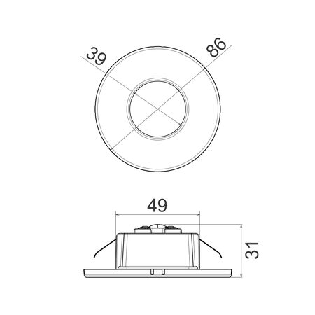 Step Light Recessed 240V Tri-Colour White IP44 86mm CLA Lighting