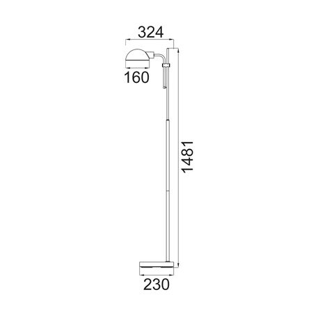 Floor Lamp ES Double Shade Brass Sand Black 160mm CLA Lighting