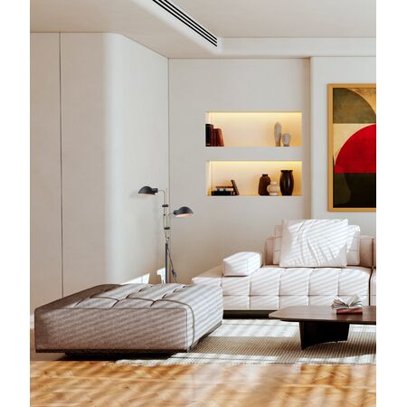 Floor Lamp ES Double Shade Brass Sand Black 160mm CLA Lighting