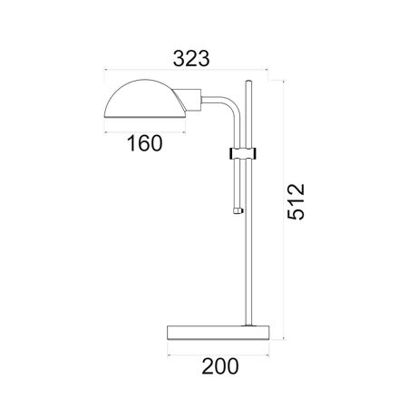 Table Lamp ES Sand Black Brass Adjustable 160mm CLA Lighting