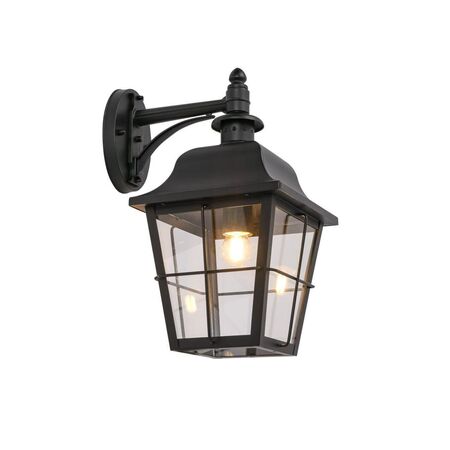 Outdoor Wall Light Coach ES Aluminium Black IP44 CLA Lighting