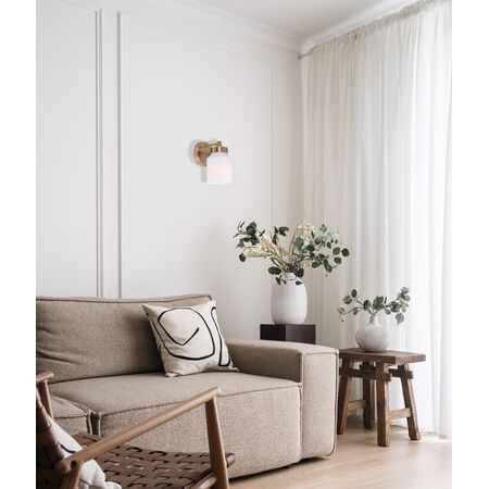Wall Light ES 1 Light White Alabaster Jar 120mm CLA Lighting