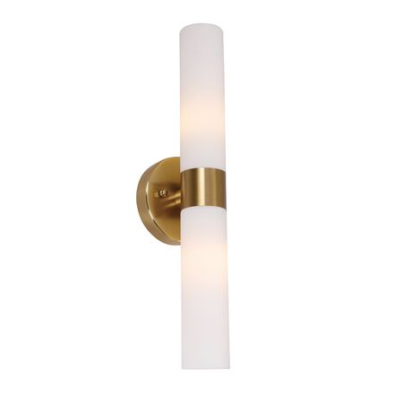 Wall Light Up/Down 2 Light ES Tubular White 60mm CLA Lighting