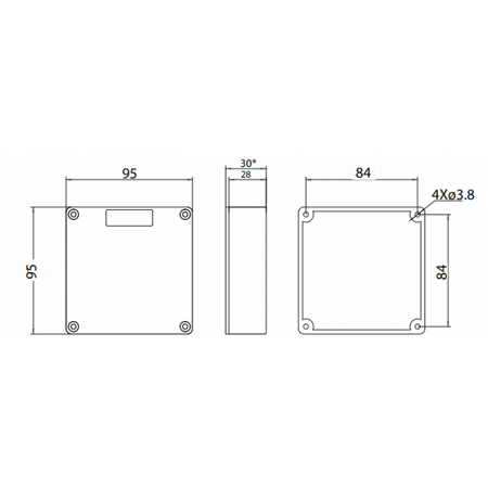Enclosure Lid 1 Gang Chemical Resistant Buffalo Grey Trader