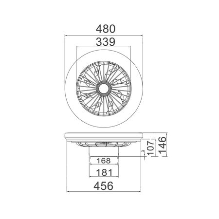 Ceiling Fan LED Tri-Colour Dimmable White 480mm CLA Lighting