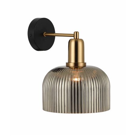 Wall Light ES Dome Copper Glass Antique Brass 200mm CLA Lighting