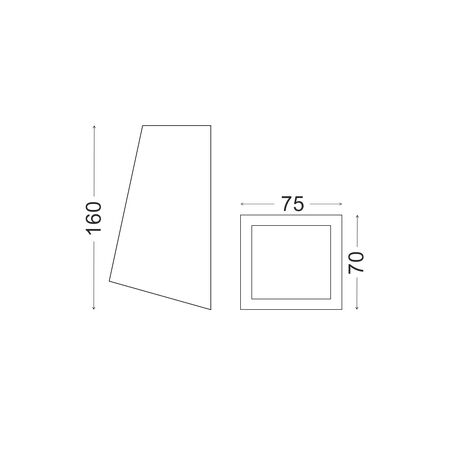 Outdoor Wall Light GU10 Wedge Stainless Steel IP44 CLA Lighting