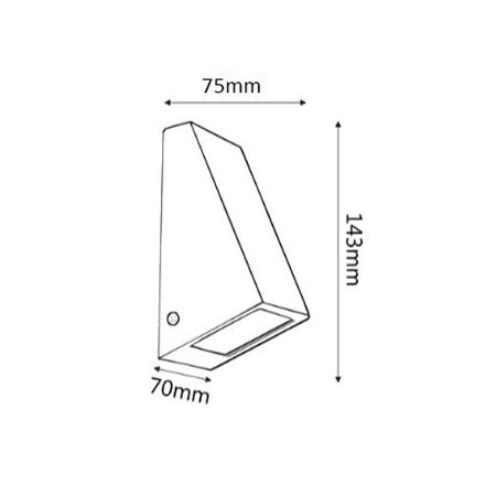 Outdoor Wall Light GU10 Wedge Stainless Steel IP44 CLA Lighting