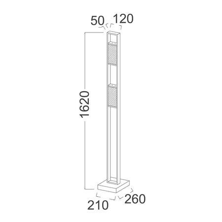 Floor Lamp 2 Light LED 16W 3000K Black 1620mm CLA Lighting