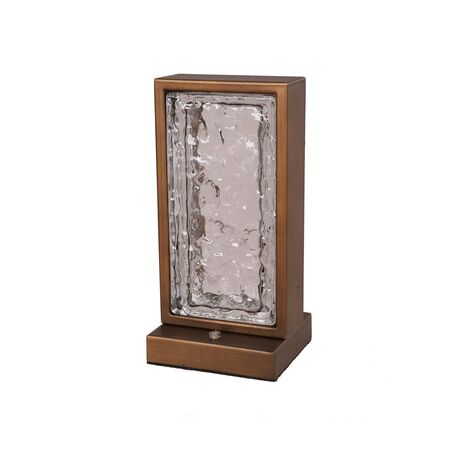 Table Lamp LED 8W 3000K 400lm Ice Glass Brass 250mm CLA Lighting