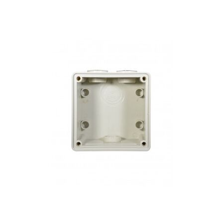 Back Box 4 Gang Vertical 32mm & 2x25mm Buffalo Grey Trader