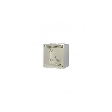 Back Box 4 Gang Vertical 32mm & 2x25mm Buffalo Grey Trader